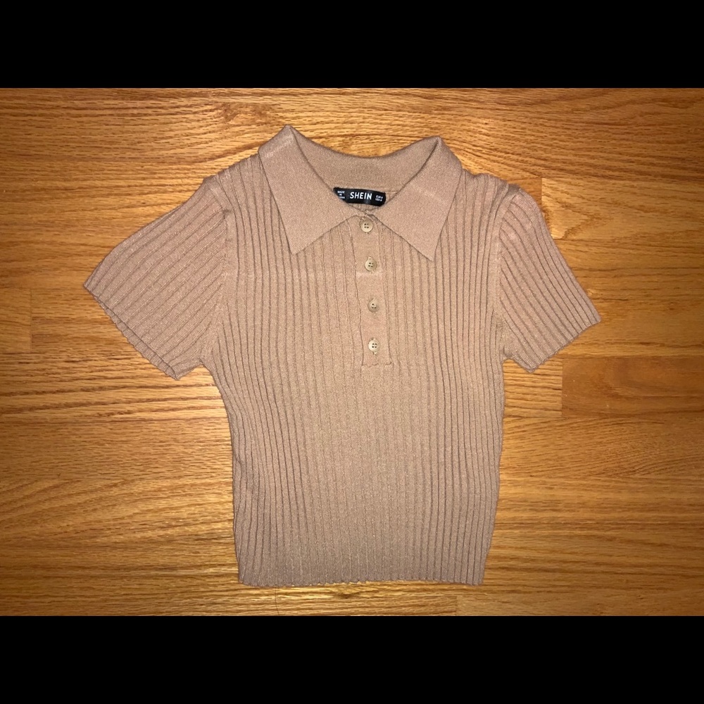 Brown Collar Quarter Zip